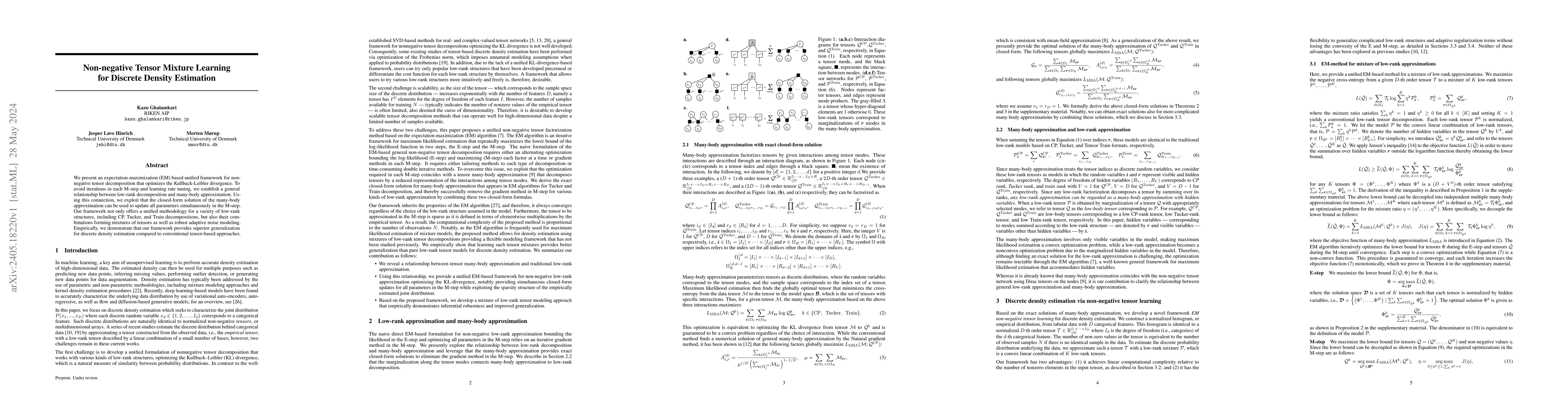 Thumbnail for Non-negative Tensor Mixture Learning for Discrete Density Estimation
