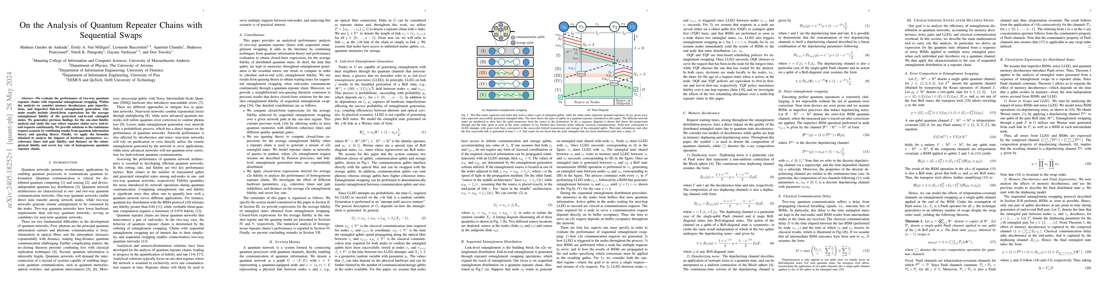 Thumbnail for On the Analysis of Quantum Repeater Chains with Sequential Swaps