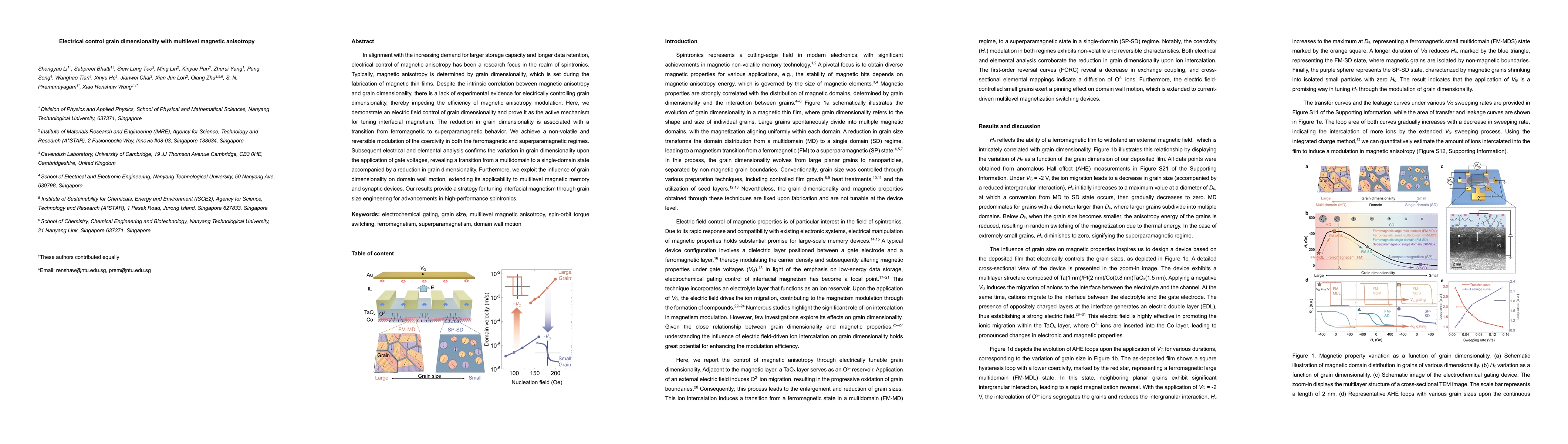 Thumbnail for Electrical Control Grain Dimensionality with Multilevel Magnetic
  Anisotropy