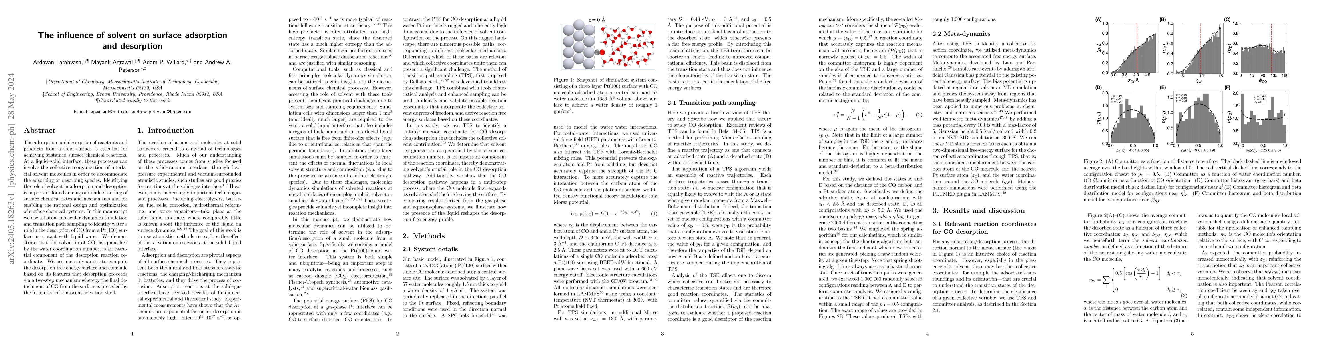 Thumbnail for The influence of solvent on surface adsorption and desorption