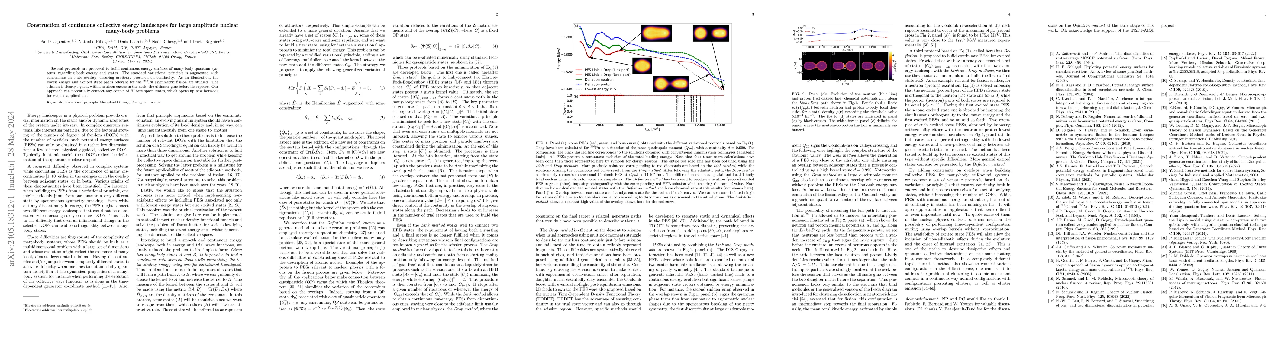 Thumbnail for Construction of continuous collective energy landscapes for large
  amplitude nuclear many-body problems