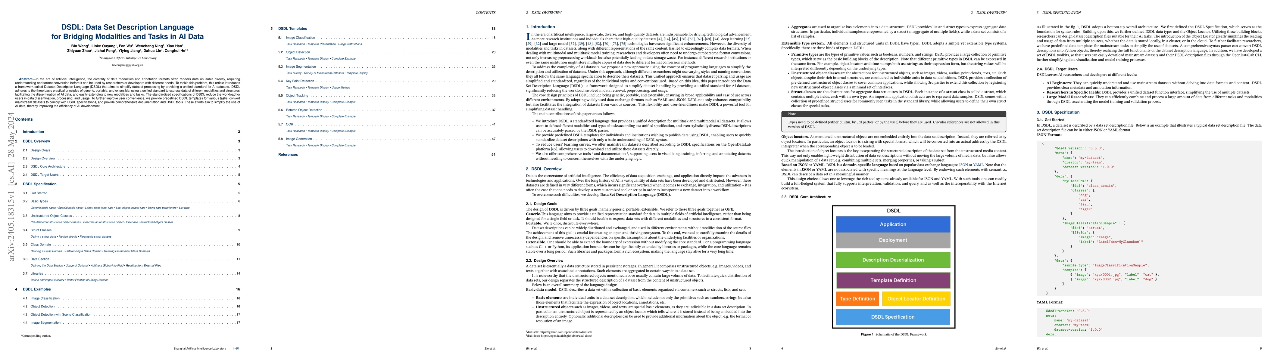 Thumbnail for DSDL: Data Set Description Language for Bridging Modalities and Tasks in
  AI Data