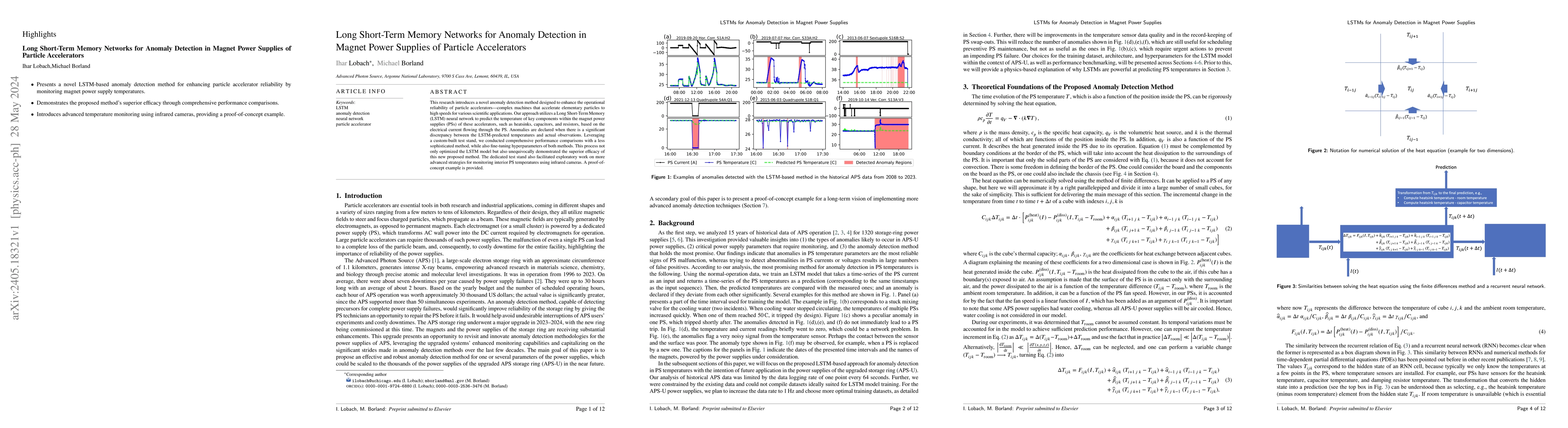 Thumbnail for Long Short-Term Memory Networks for Anomaly Detection in Magnet Power
  Supplies of Particle Accelerators