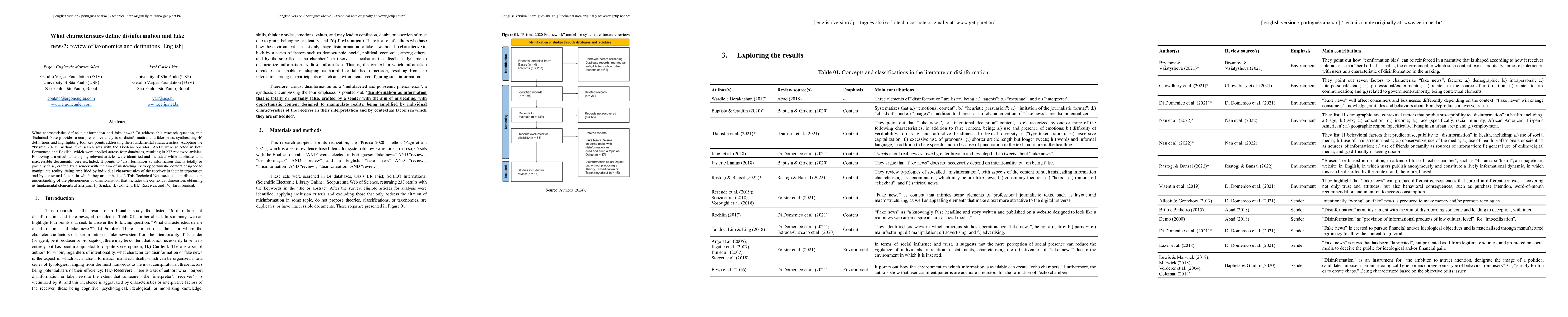 Thumbnail for What characteristics define disinformation and fake news?: review of
  taxonomies and definitions
