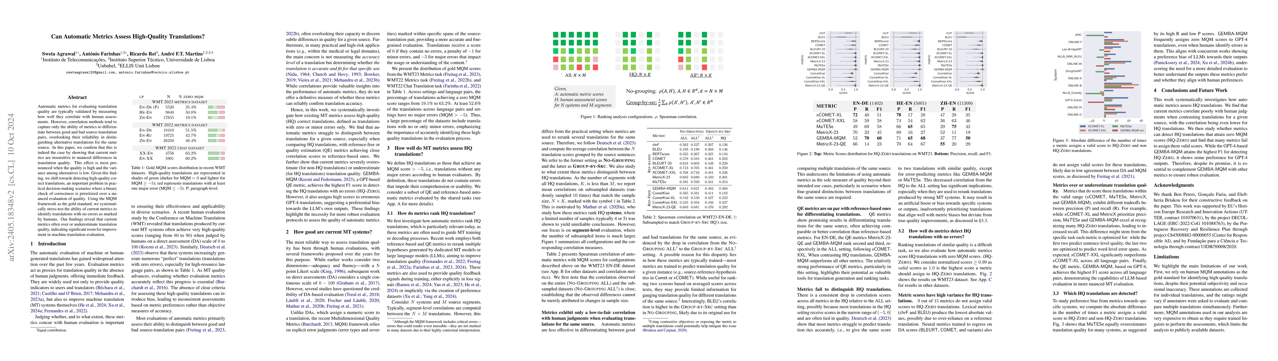 Thumbnail for Can Automatic Metrics Assess High-Quality Translations?