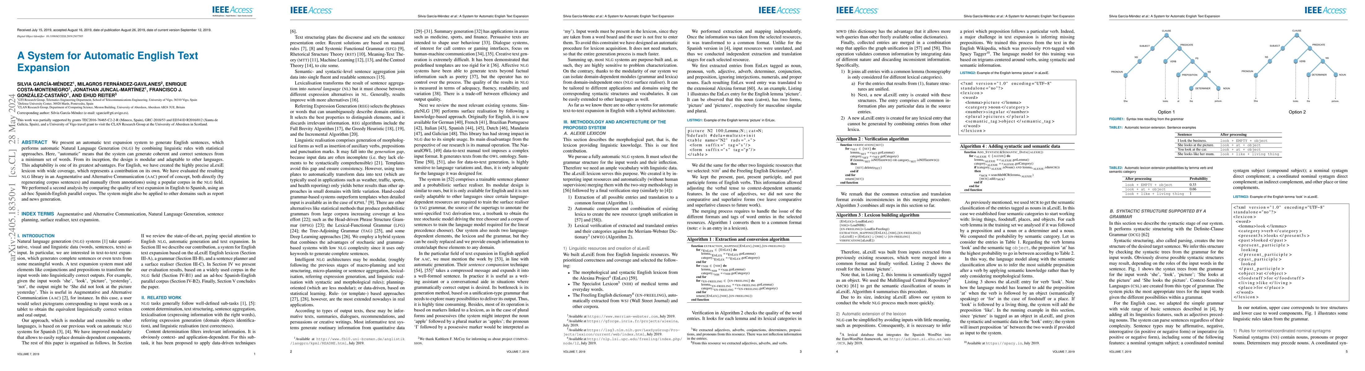 Thumbnail for A System for Automatic English Text Expansion