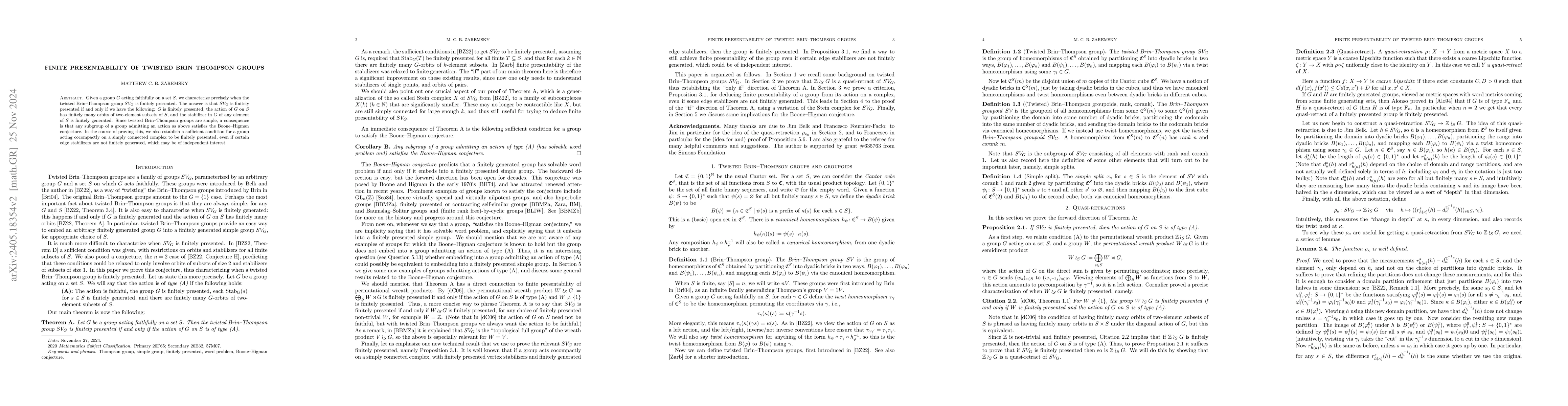 Thumbnail for Finite presentability of twisted Brin-Thompson groups