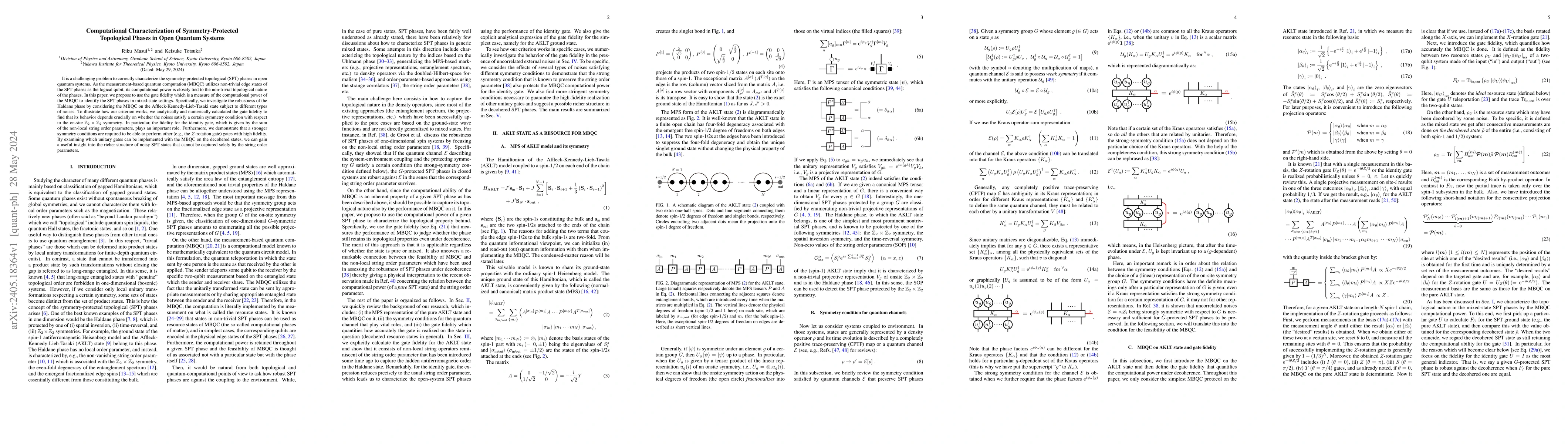Thumbnail for Computational Characterization of Symmetry-Protected Topological Phases
  in Open Quantum Systems