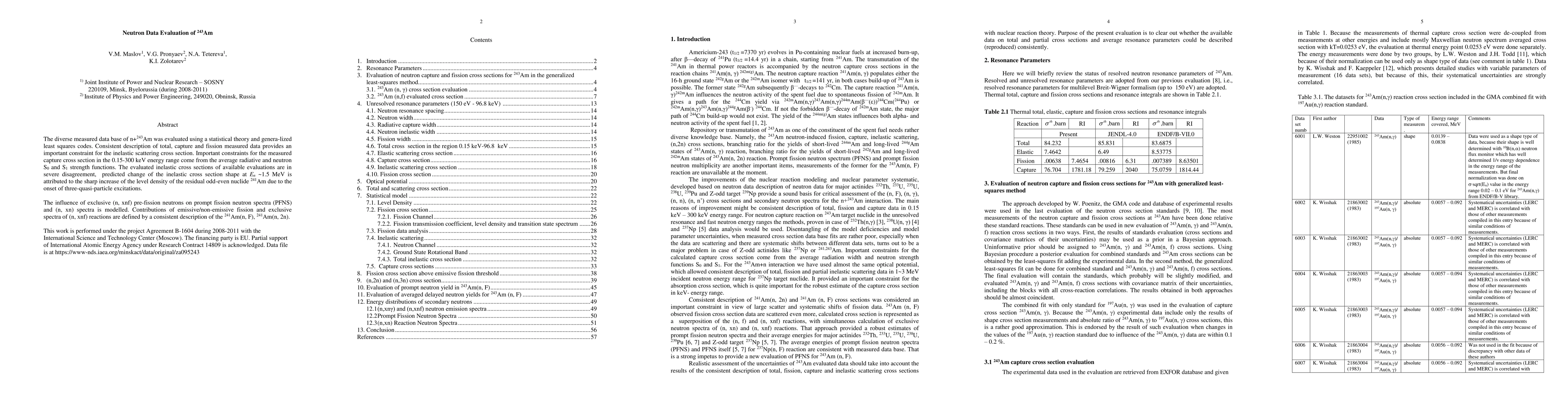 Thumbnail for Neutron Data Evaluation of 243Am