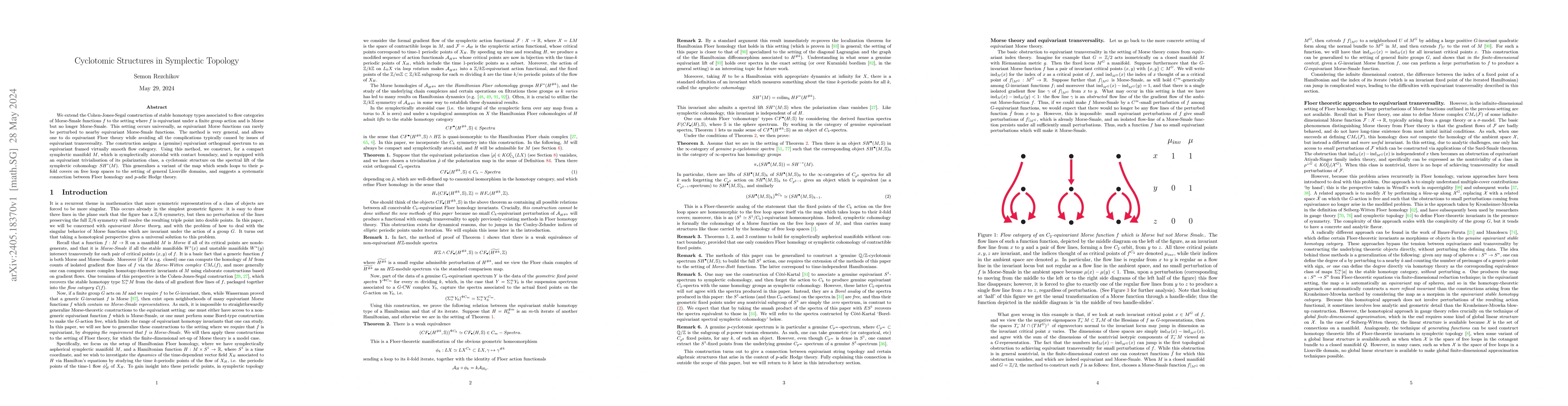 Thumbnail for Cyclotomic Structures in Symplectic Topology