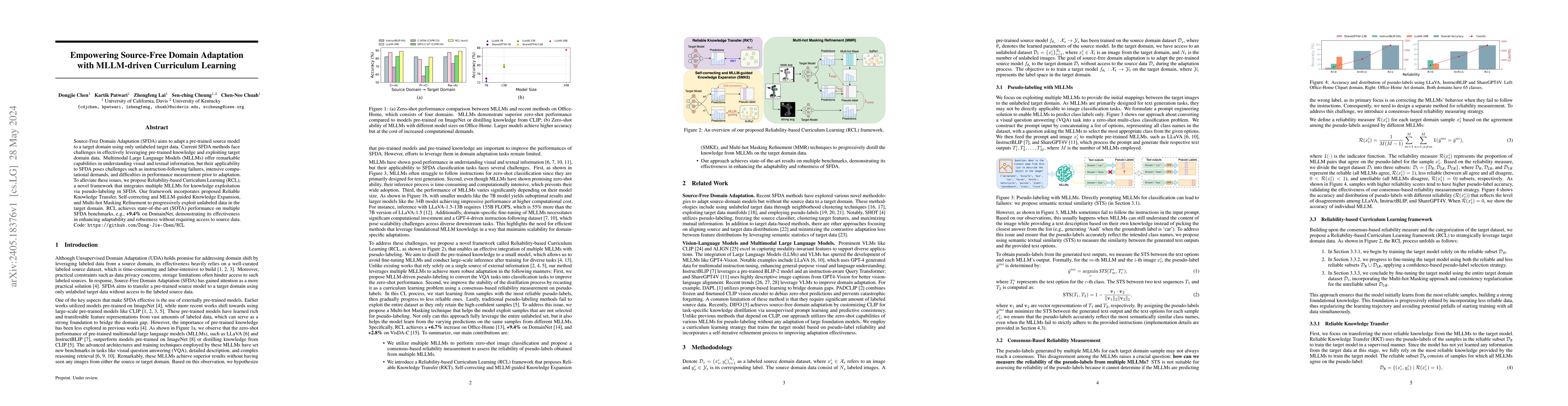 Thumbnail for Empowering Source-Free Domain Adaptation with MLLM-driven Curriculum
  Learning