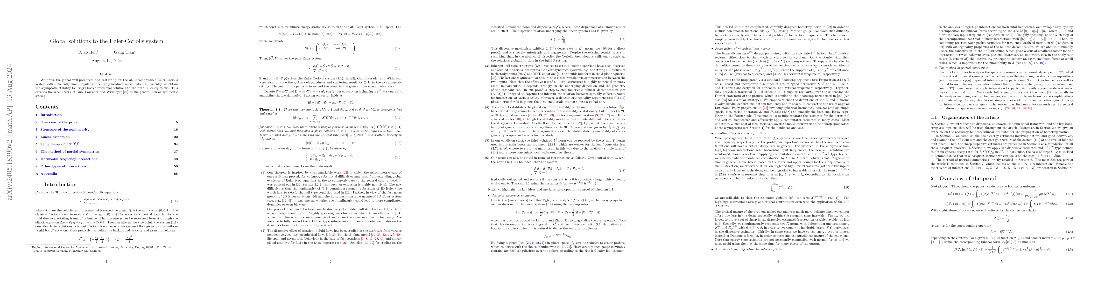 Thumbnail for Global solutions to the Euler-Coriolis system