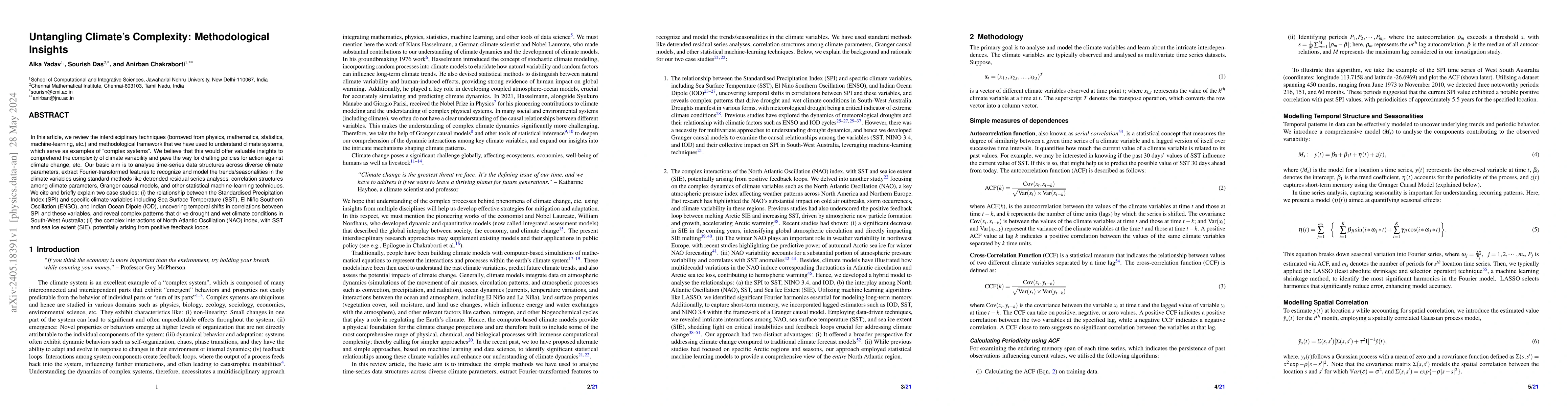 Thumbnail for Untangling Climate's Complexity: Methodological Insights