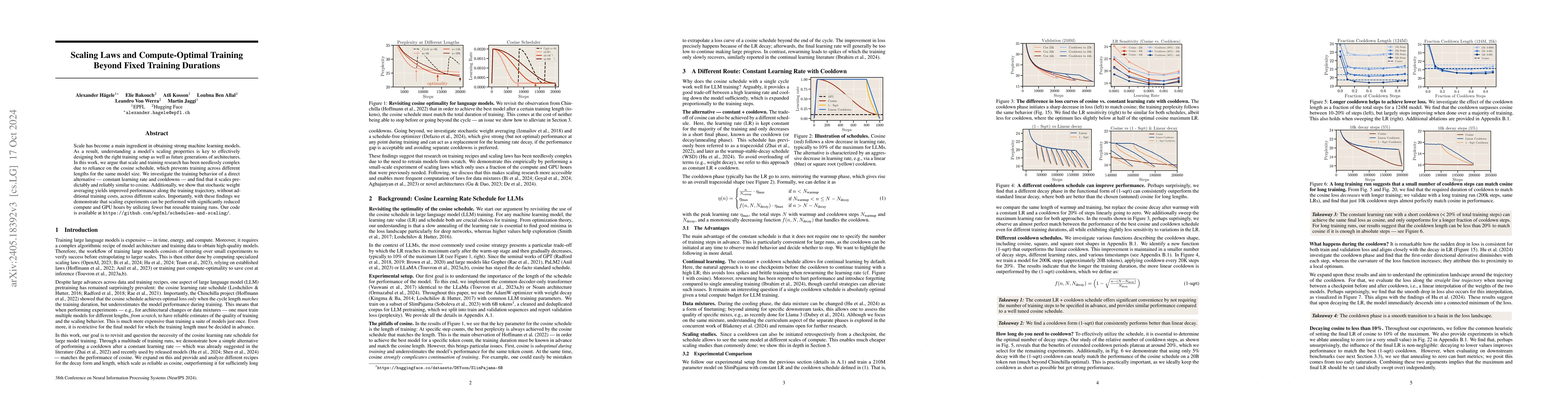Thumbnail for Scaling Laws and Compute-Optimal Training Beyond Fixed Training
  Durations