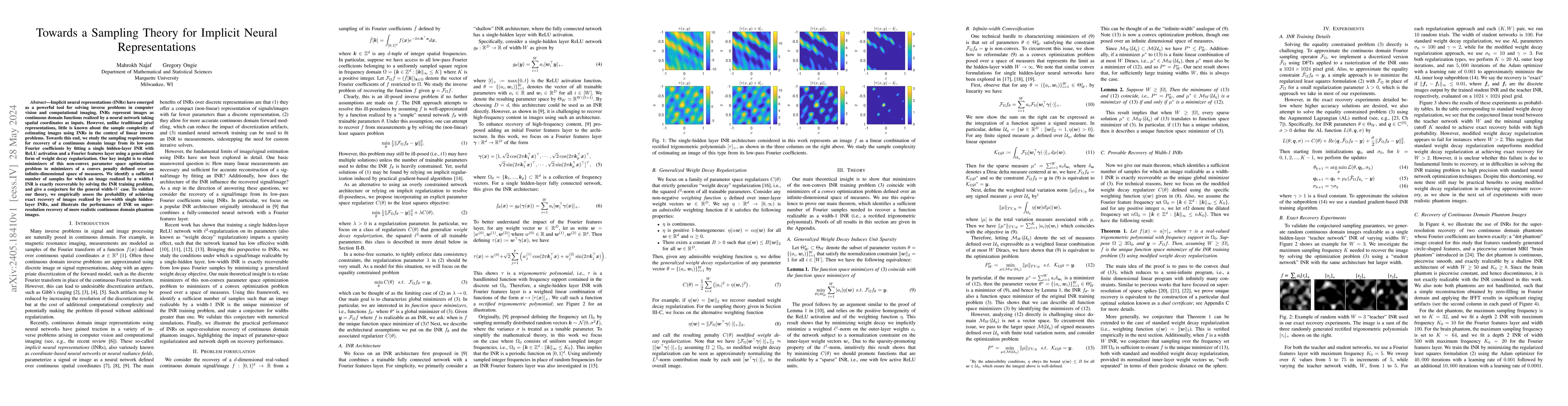 Thumbnail for Towards a Sampling Theory for Implicit Neural Representations