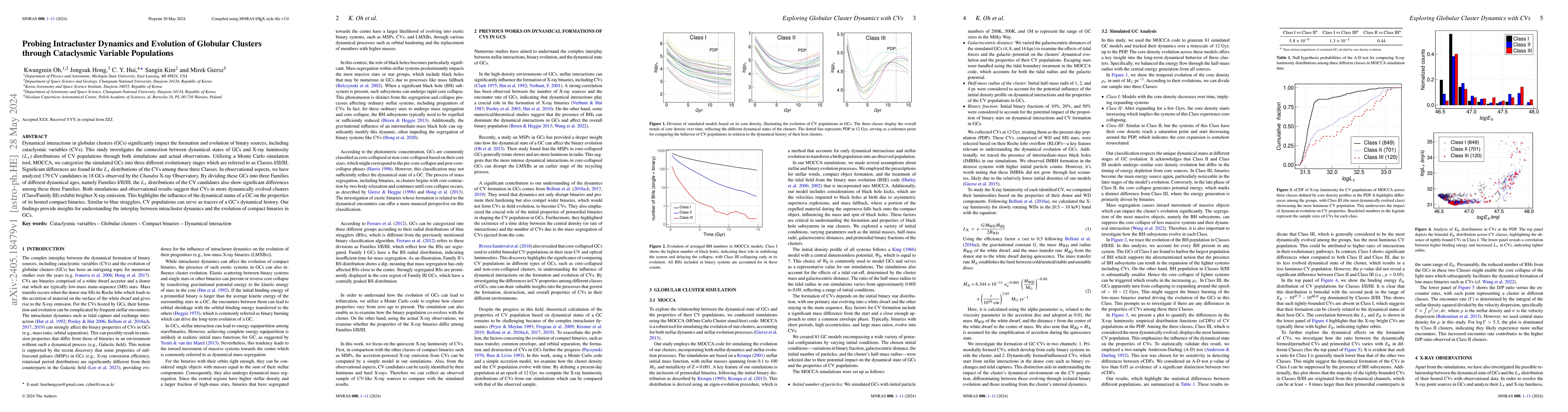 Thumbnail for Probing Intracluster Dynamics and Evolution of Globular Clusters through
  Cataclysmic Variable Populations