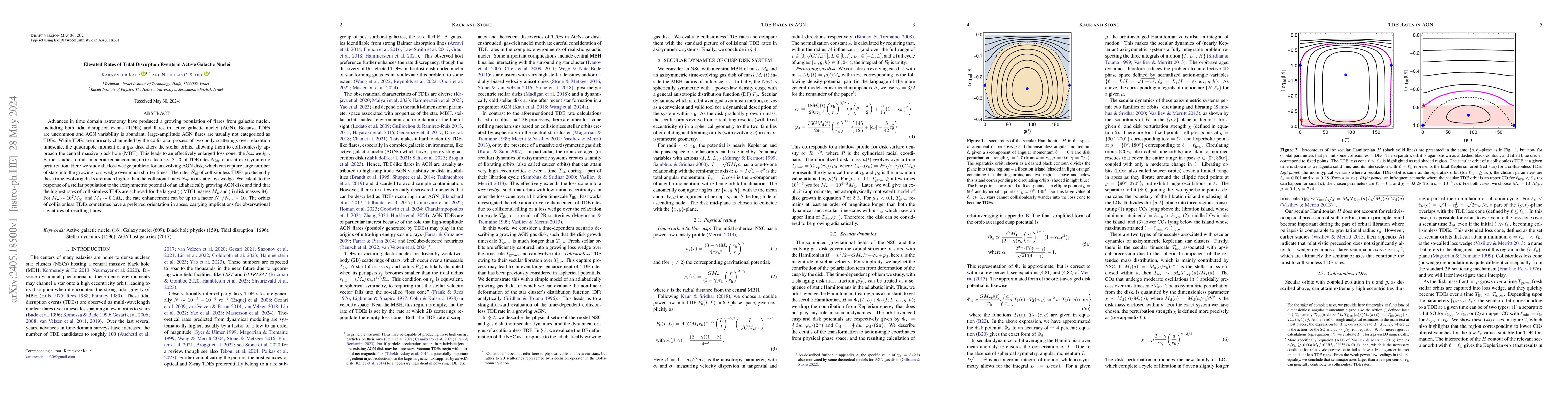 Thumbnail for Elevated Rates of Tidal Disruption Events in Active Galactic Nuclei