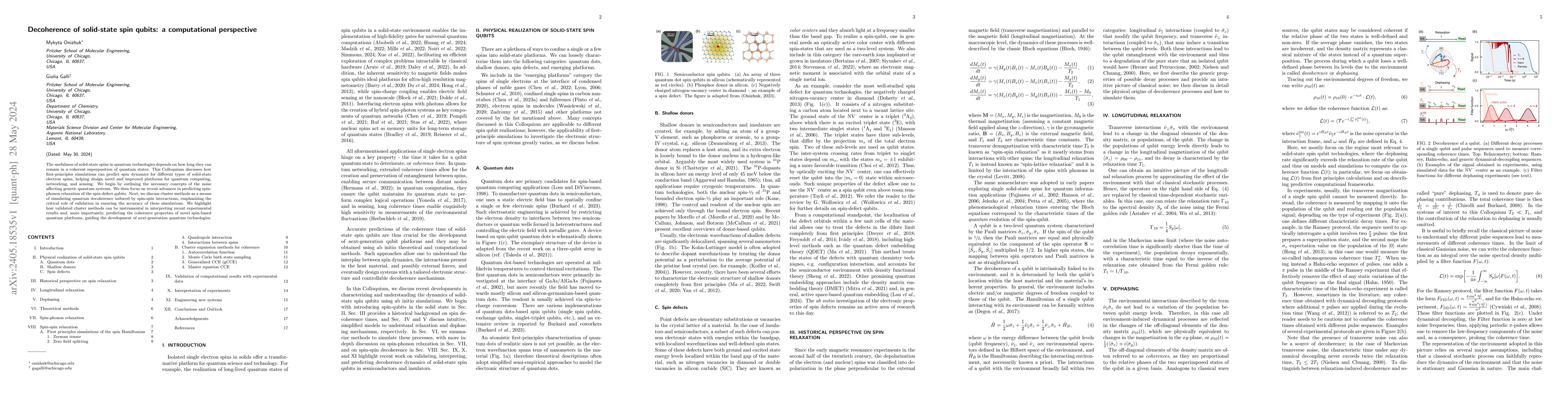 Thumbnail for Decoherence of solid-state spin qubits: a computational perspective