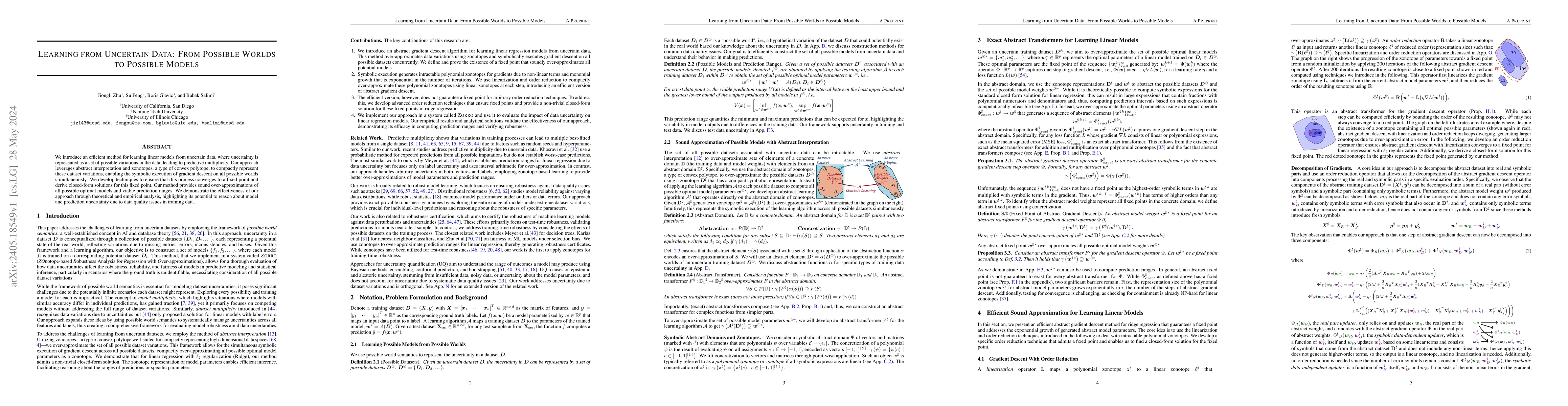 Thumbnail for Learning from Uncertain Data: From Possible Worlds to Possible Models