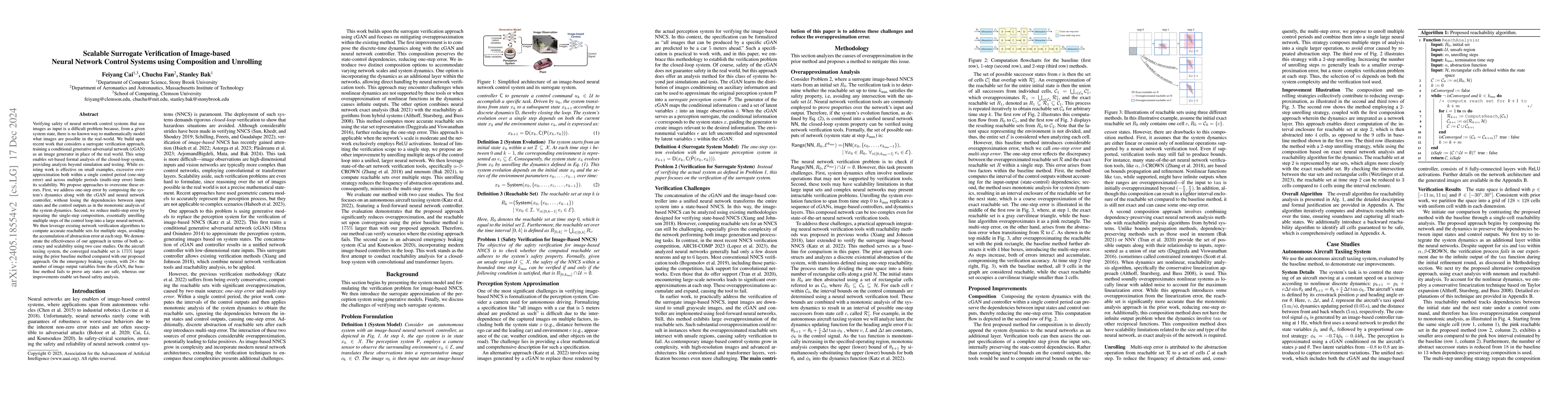 Thumbnail for Scalable Surrogate Verification of Image-based Neural Network Control
  Systems using Composition and Unrolling