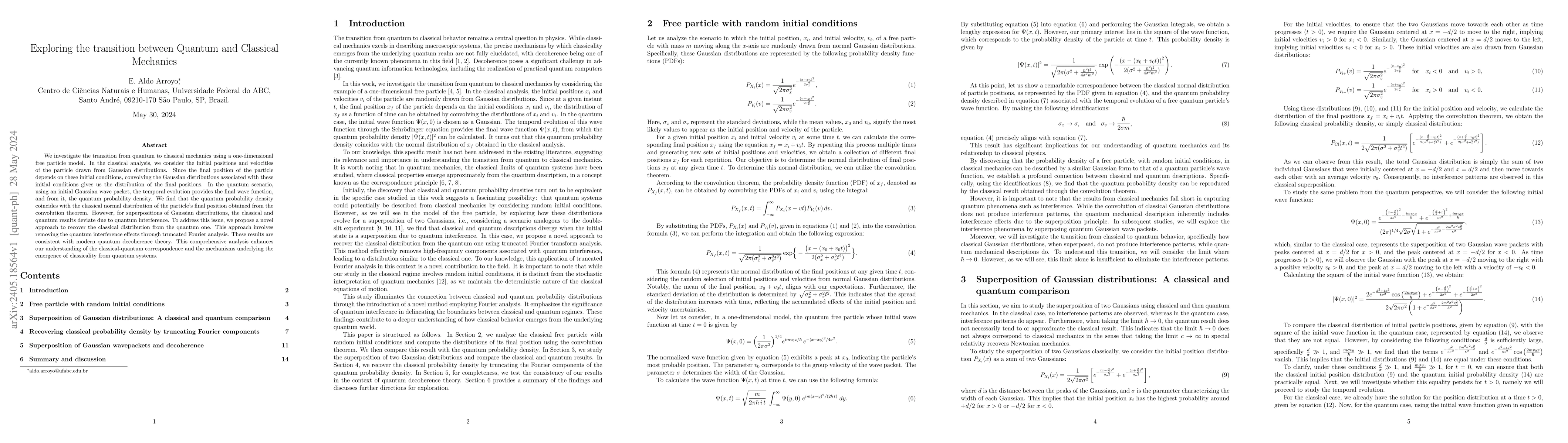 Thumbnail for Exploring the transition between Quantum and Classical Mechanics