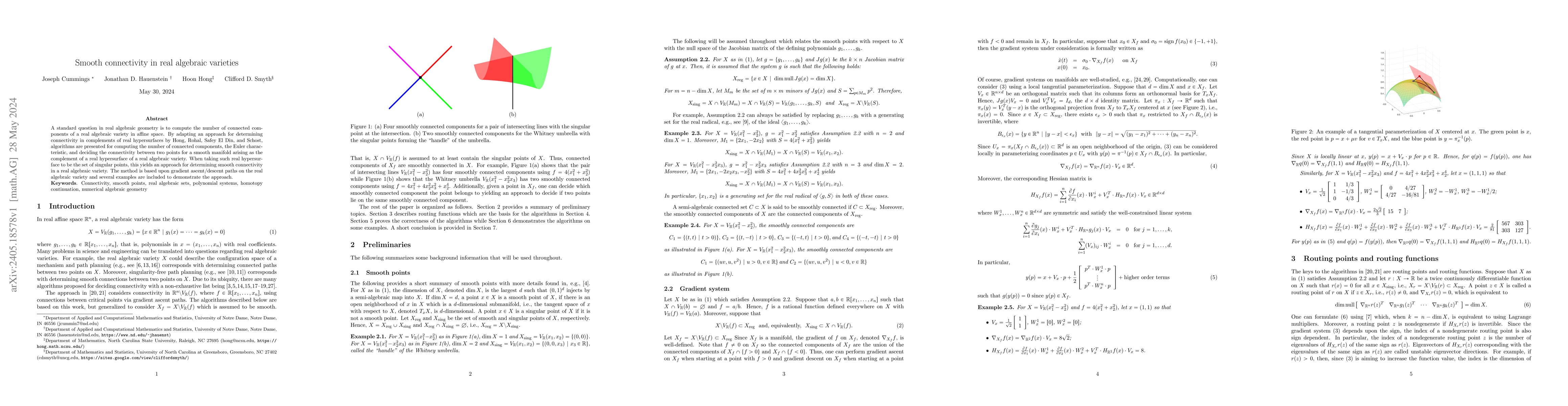 Thumbnail for Smooth connectivity in real algebraic varieties