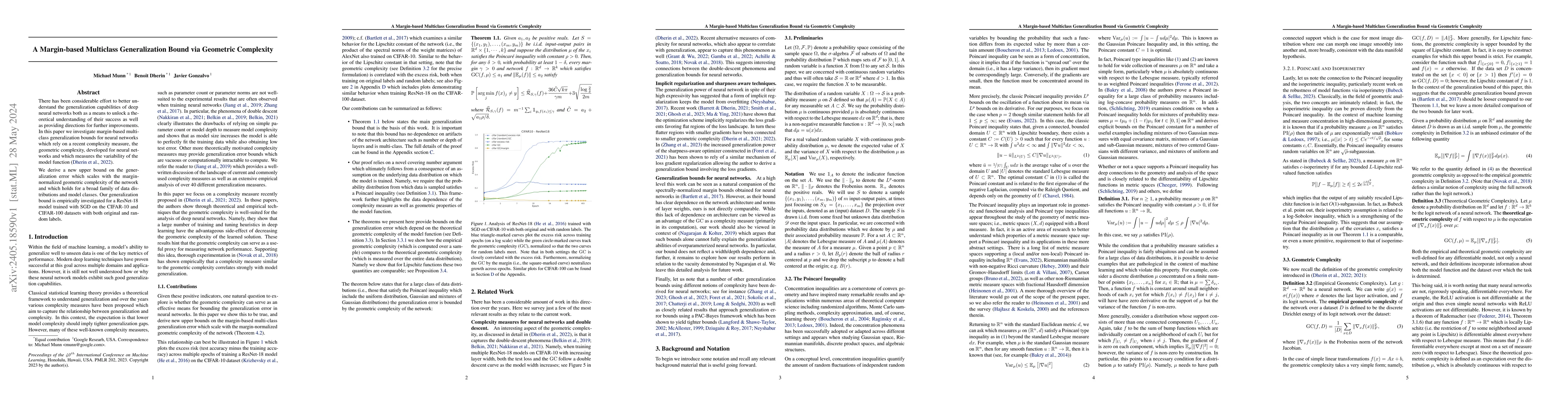 Thumbnail for A Margin-based Multiclass Generalization Bound via Geometric Complexity