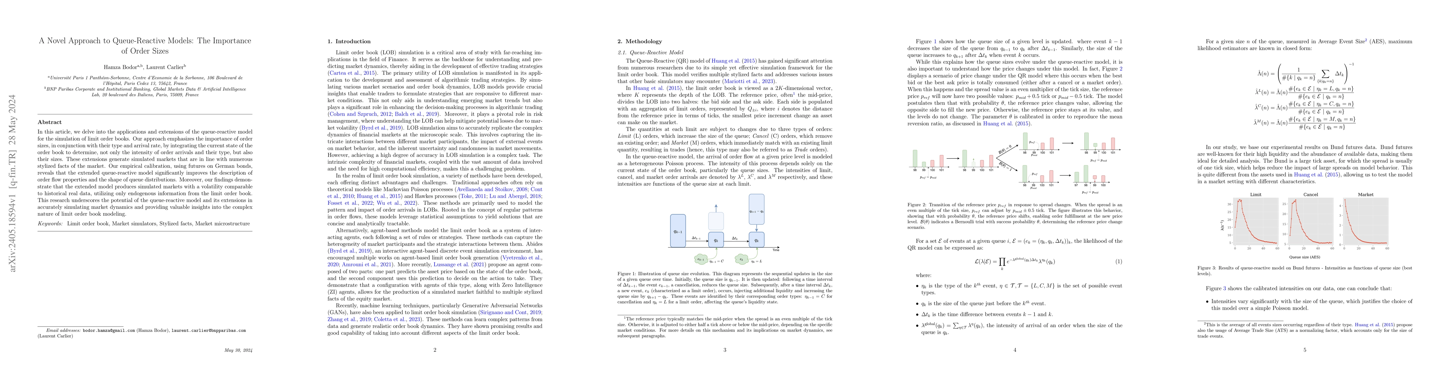 Thumbnail for A Novel Approach to Queue-Reactive Models: The Importance of Order Sizes