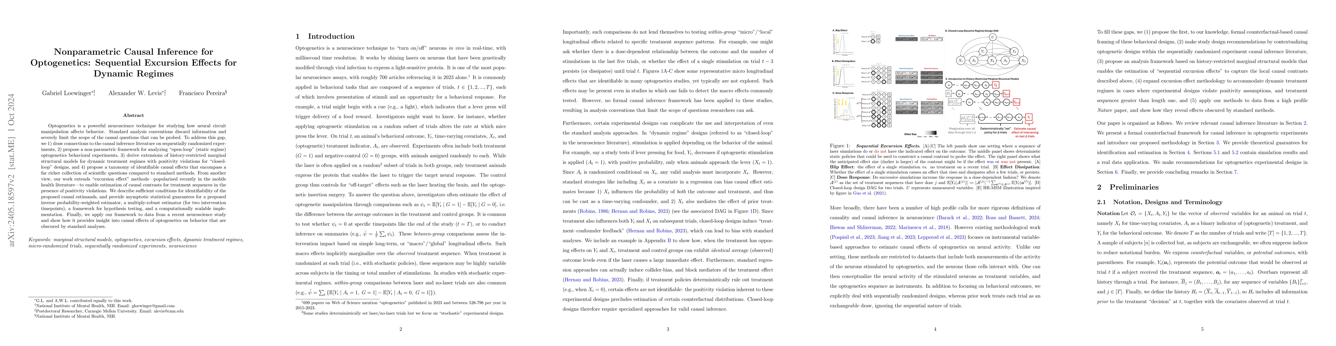 Thumbnail for Causal inference in the closed-loop: marginal structural models for
  sequential excursion effects