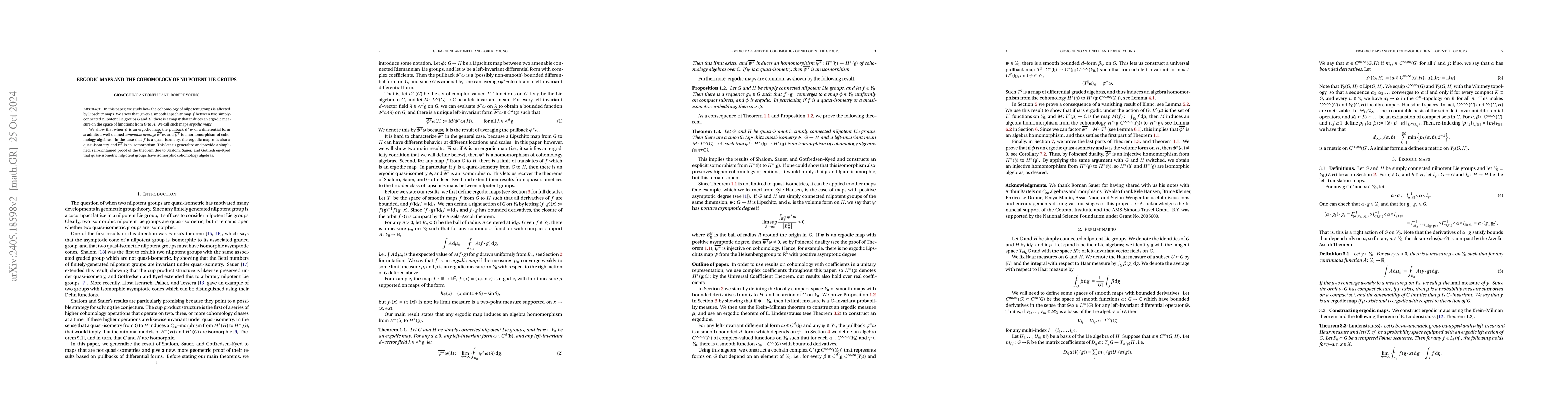 Thumbnail for Ergodic quasi-isometries and the cohomology of nilpotent Lie groups
