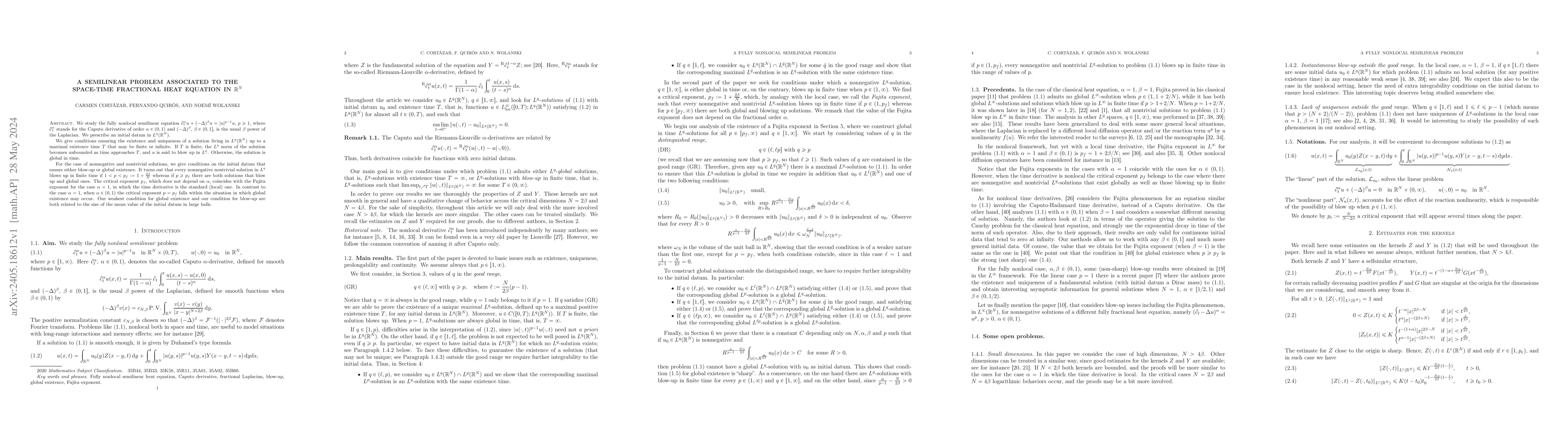 Thumbnail for A semilinear problem associated to the space-time fractional heat
  equation in $\mathbb{R}^N$