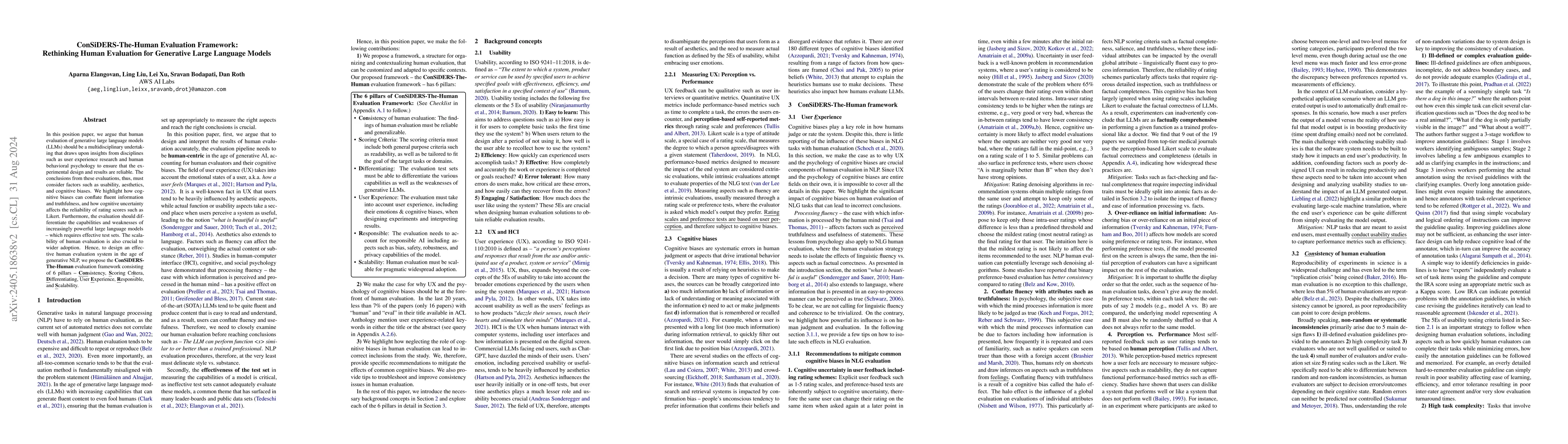 Thumbnail for ConSiDERS-The-Human Evaluation Framework: Rethinking Human Evaluation
  for Generative Large Language Models
