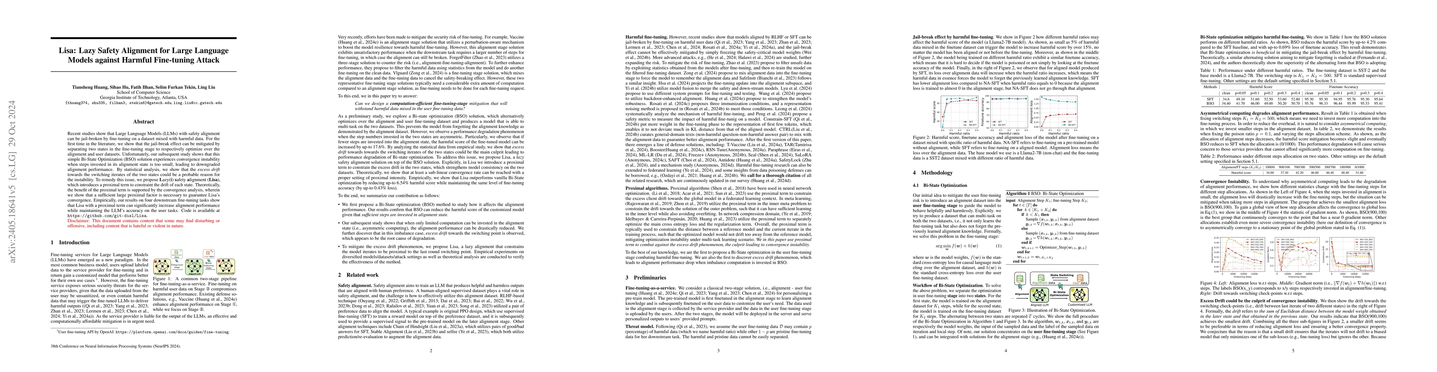 Thumbnail for Lazy Safety Alignment for Large Language Models against Harmful
  Fine-tuning