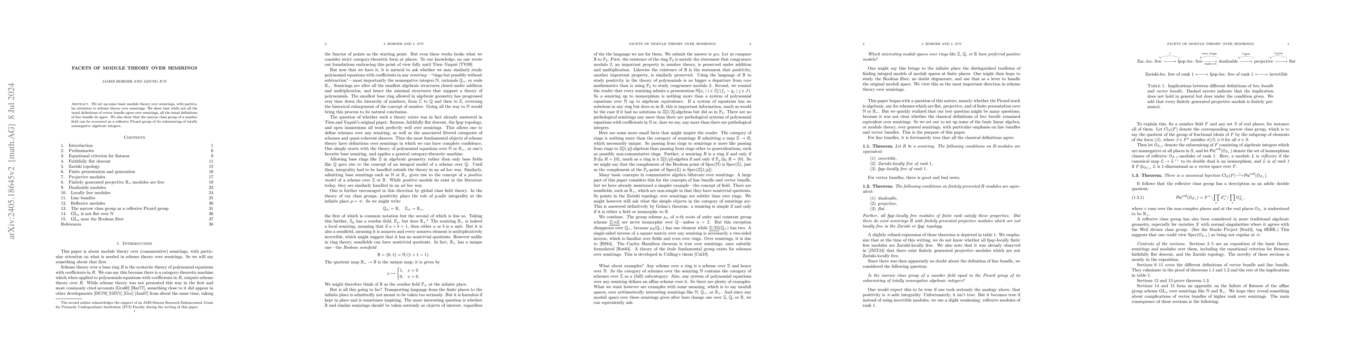 Thumbnail for Facets of module theory over semirings