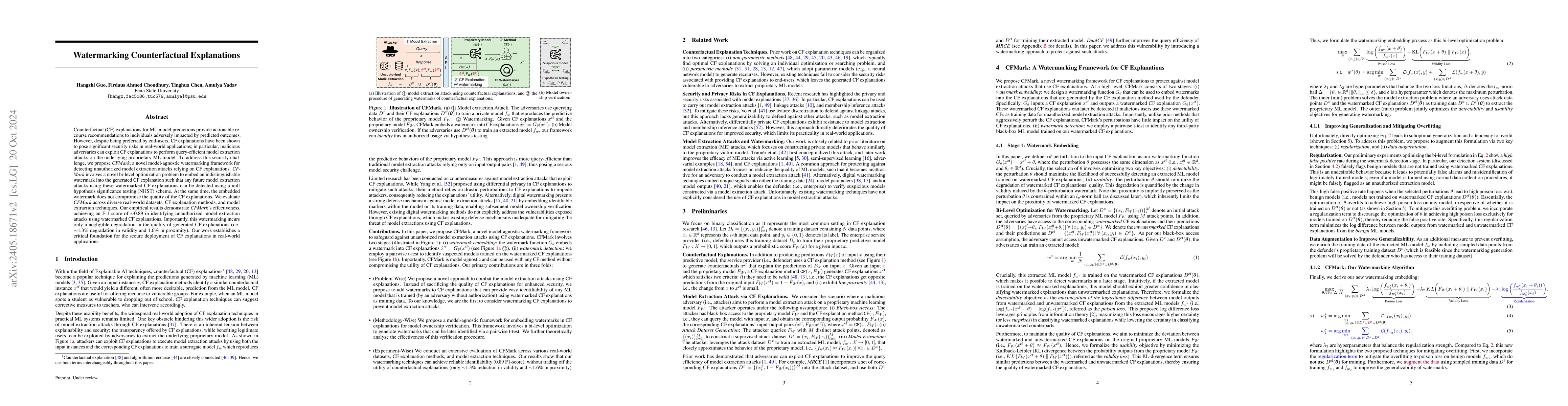 Thumbnail for Watermarking Counterfactual Explanations