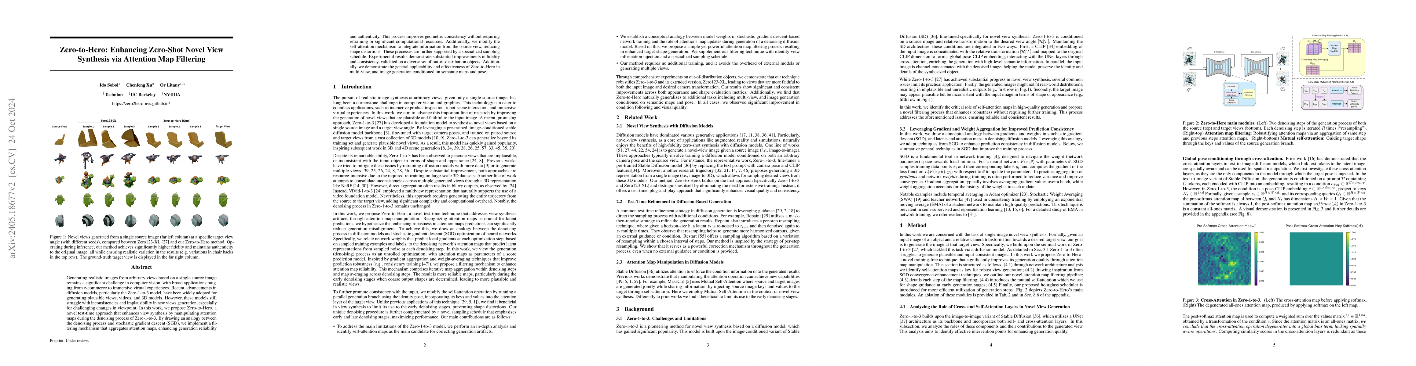 Thumbnail for Zero-to-Hero: Enhancing Zero-Shot Novel View Synthesis via Attention Map
  Filtering