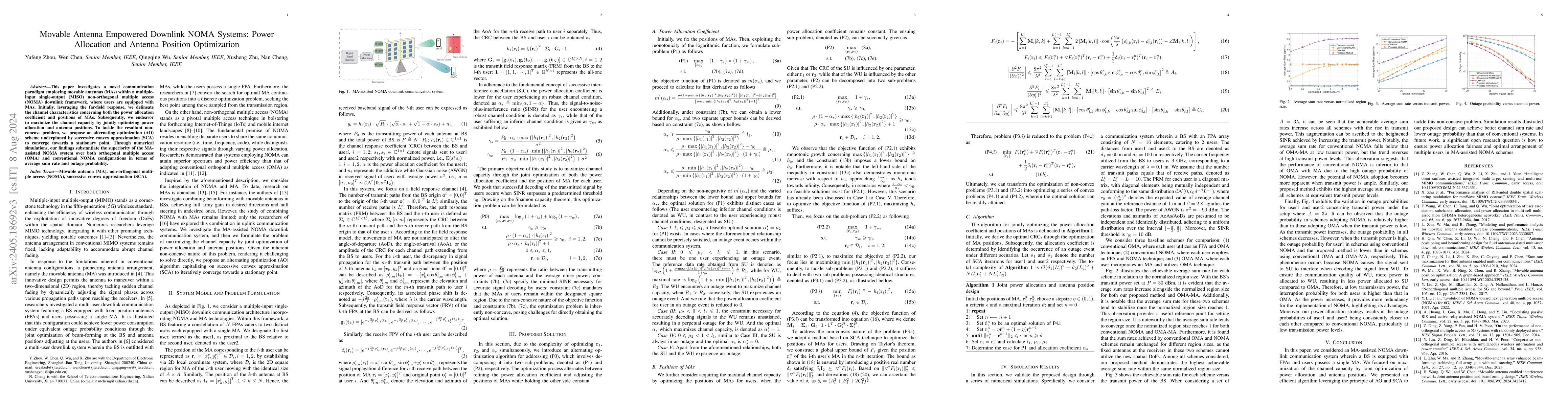 Thumbnail for Movable Antenna Empowered Downlink NOMA Systems: Power Allocation and
  Antenna Position Optimization