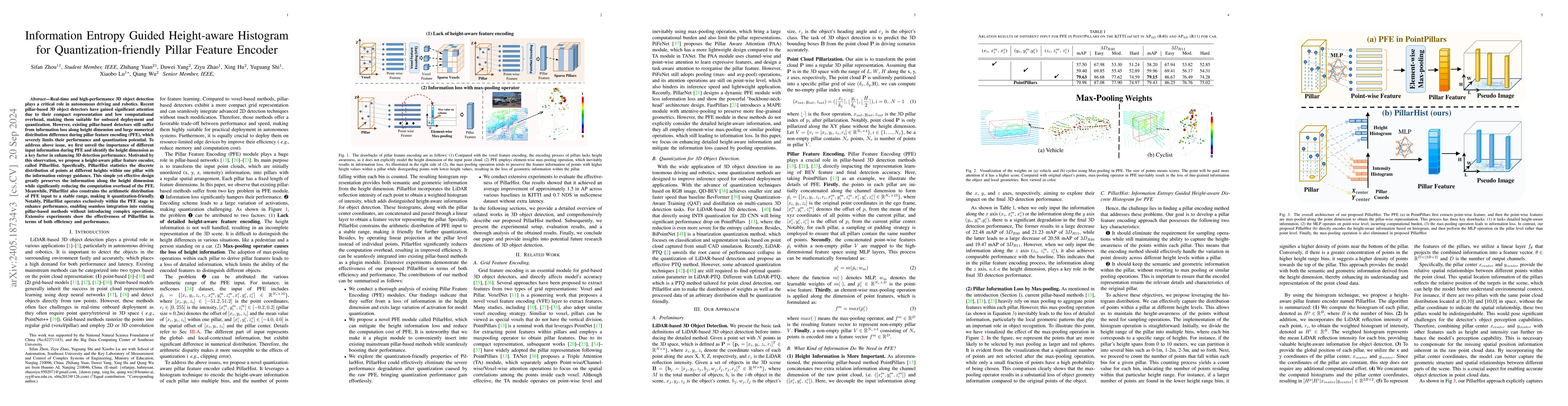 Thumbnail for PillarHist: A Quantization-aware Pillar Feature Encoder based on
  Height-aware Histogram