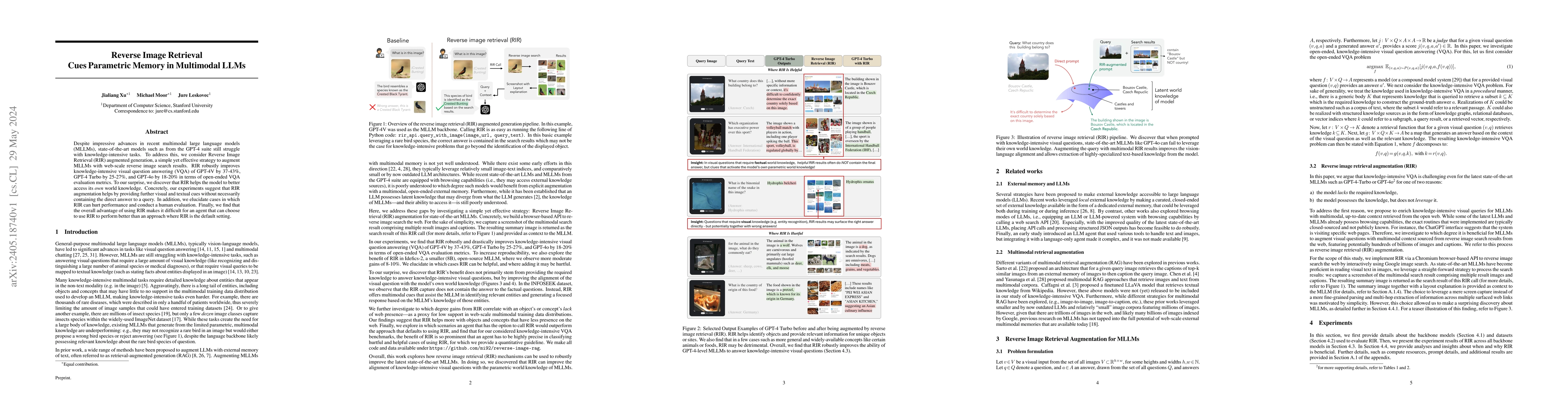 Thumbnail for Reverse Image Retrieval Cues Parametric Memory in Multimodal LLMs