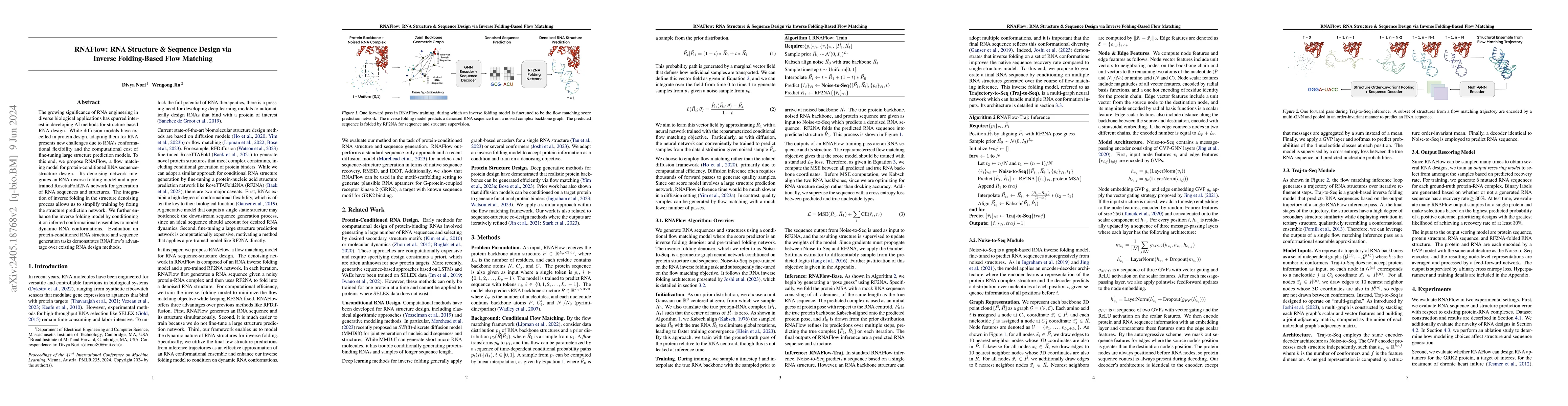 Thumbnail for RNAFlow: RNA Structure & Sequence Design via Inverse Folding-Based Flow
  Matching