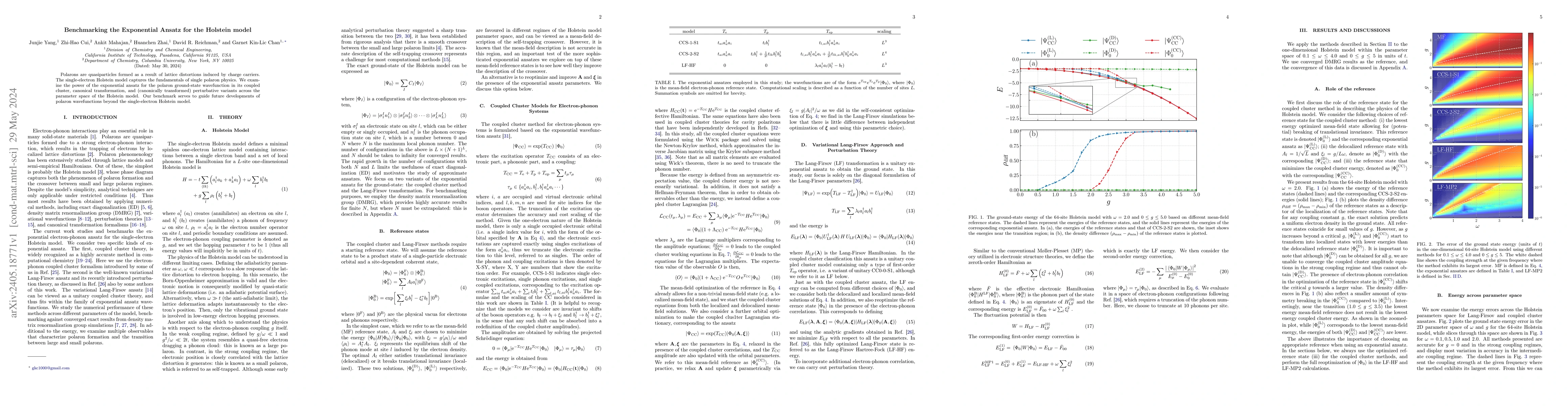 Thumbnail for Benchmarking the Exponential Ansatz for the Holstein model