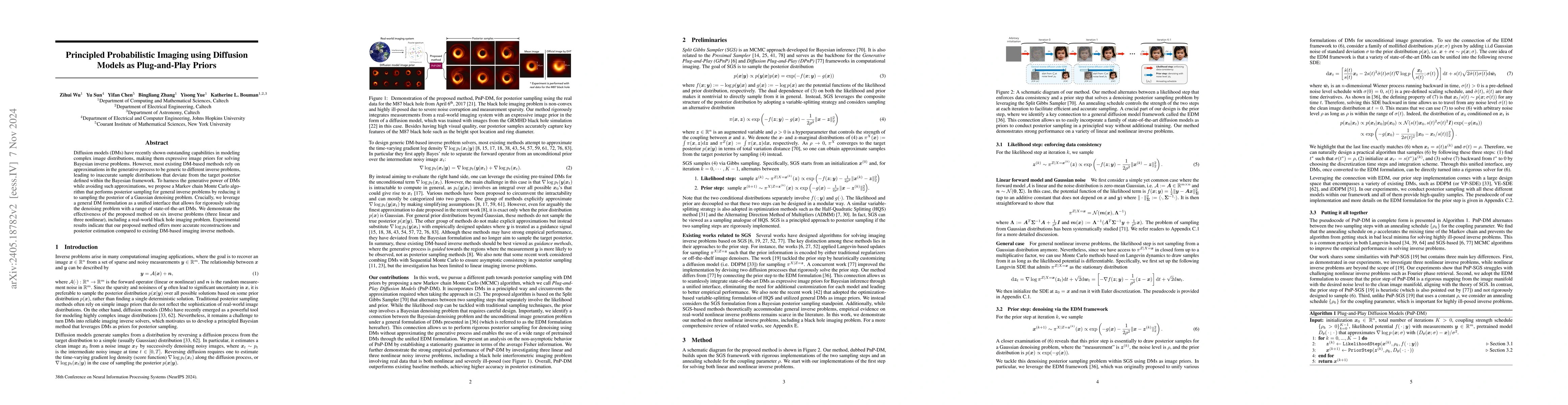 Thumbnail for Principled Probabilistic Imaging using Diffusion Models as Plug-and-Play
  Priors
