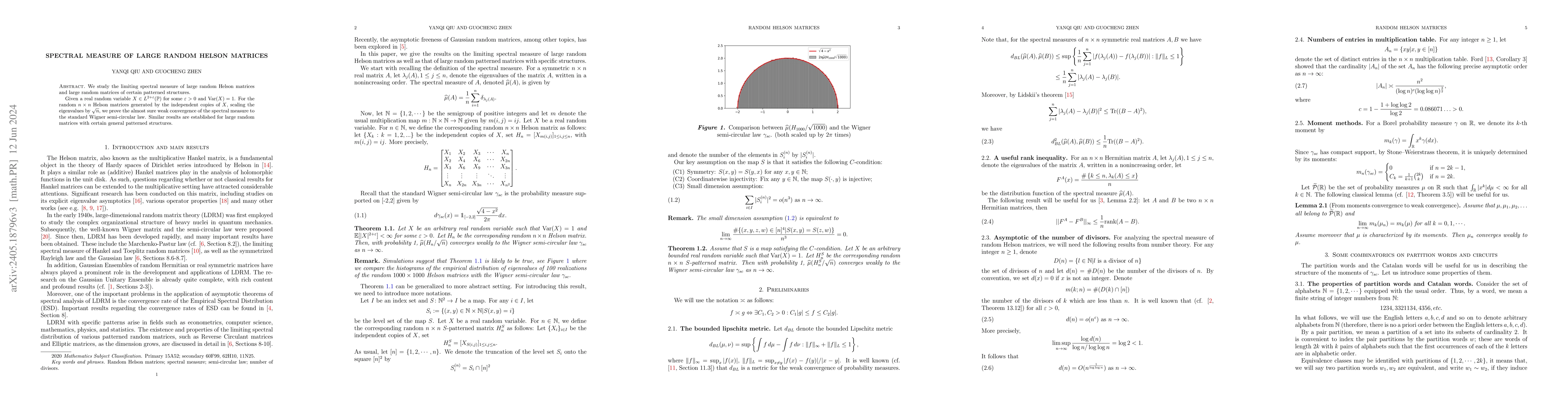 Thumbnail for Spectral measure of large random Helson matrices