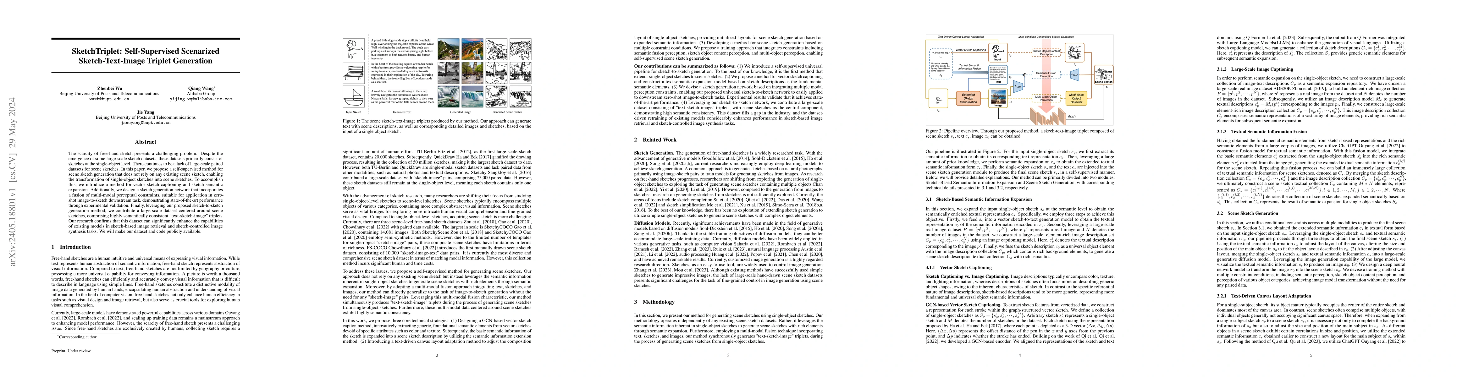 Thumbnail for SketchTriplet: Self-Supervised Scenarized Sketch-Text-Image Triplet
  Generation
