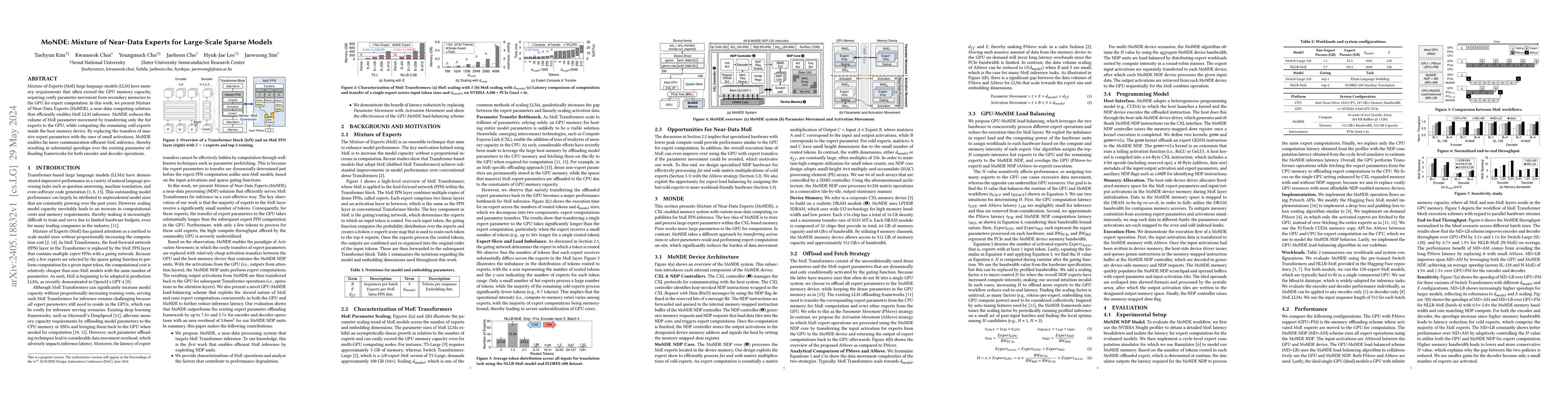 Thumbnail for MoNDE: Mixture of Near-Data Experts for Large-Scale Sparse Models