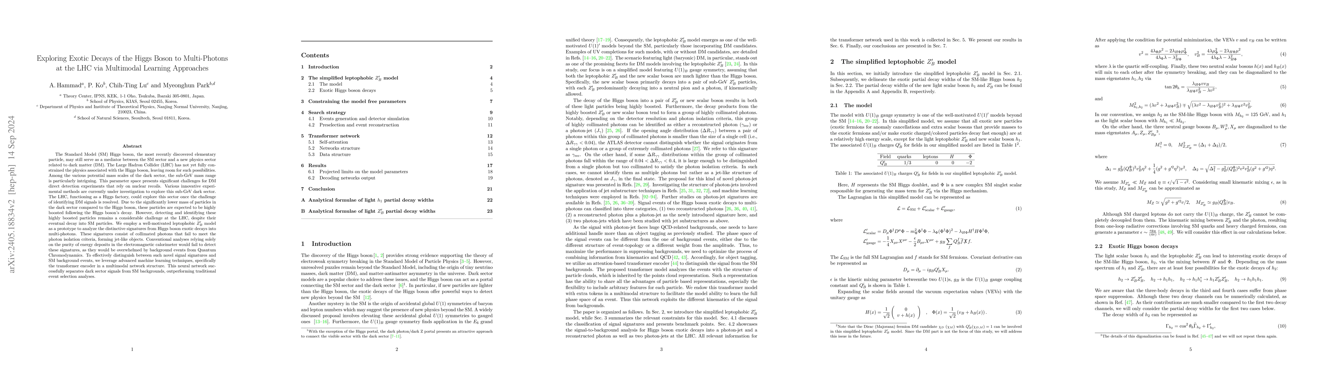 Thumbnail for Exploring Exotic Decays of the Higgs Boson to Multi-Photons at the LHC
  via Multimodal Learning Approaches