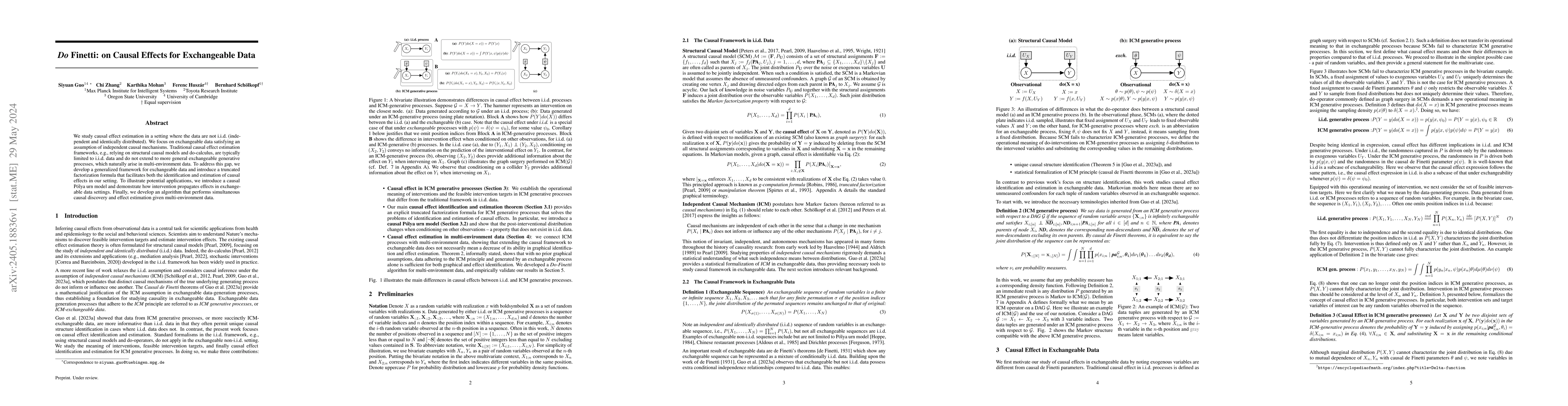 Thumbnail for Do Finetti: On Causal Effects for Exchangeable Data