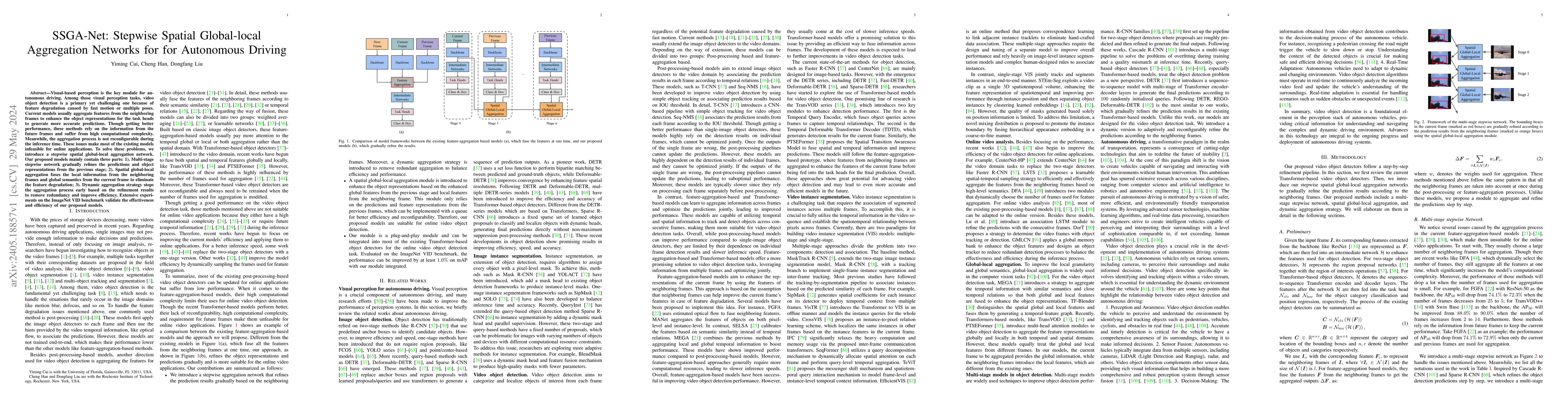 Thumbnail for SSGA-Net: Stepwise Spatial Global-local Aggregation Networks for for
  Autonomous Driving
