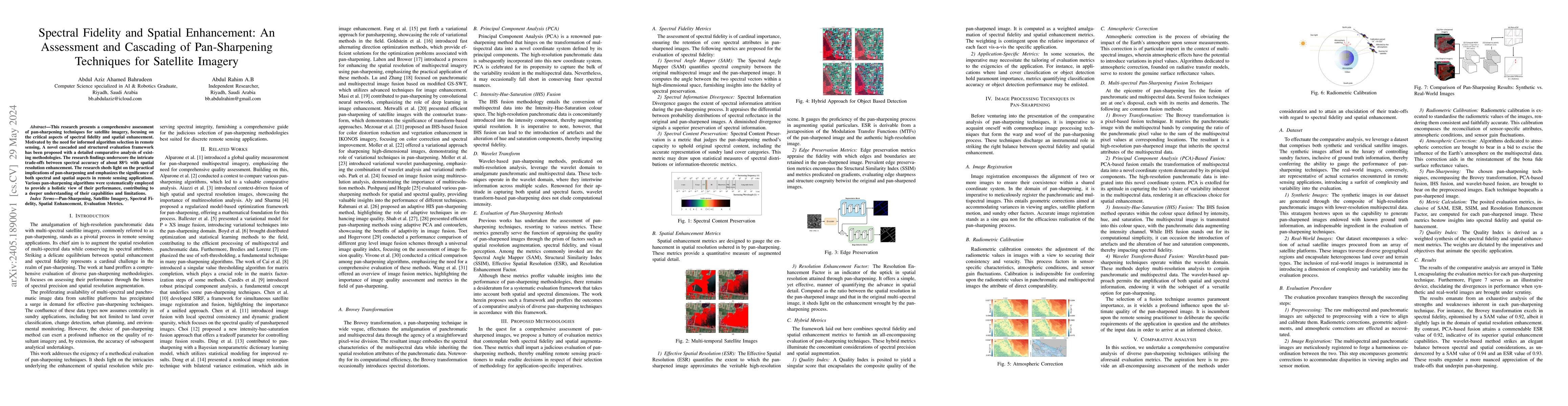 Thumbnail for Spectral Fidelity and Spatial Enhancement: An Assessment and Cascading
  of Pan-Sharpening Techniques for Satellite Imagery