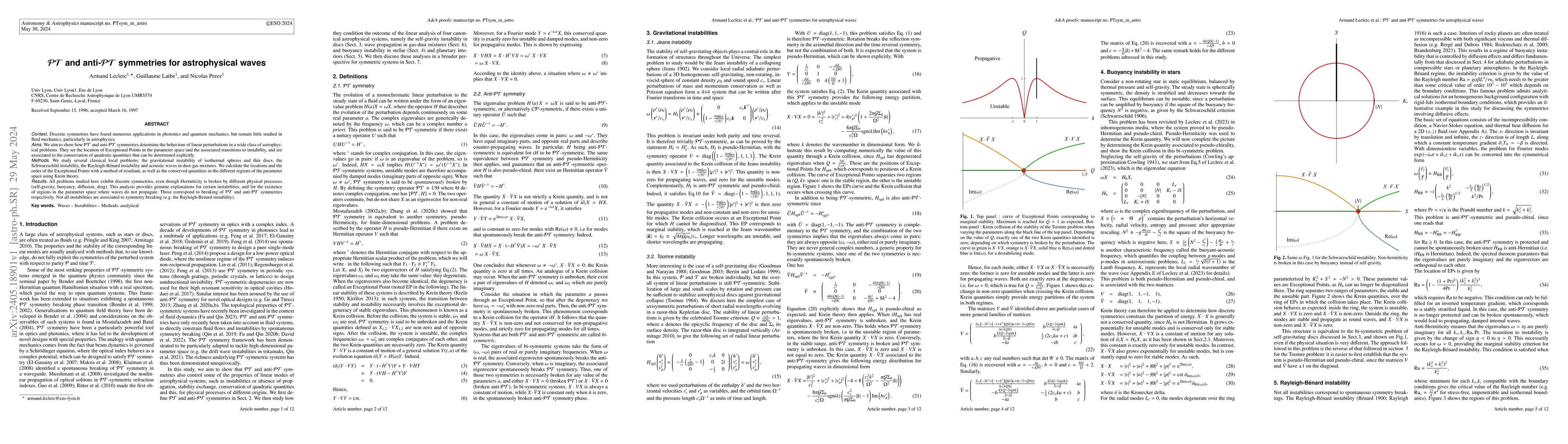 Thumbnail for PT and anti-PT symmetries for astrophysical waves